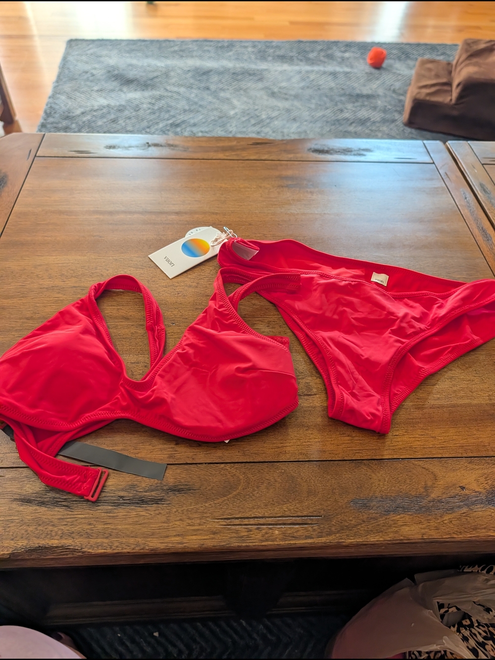 Vuori Orange/ Red Women's Bikini Set